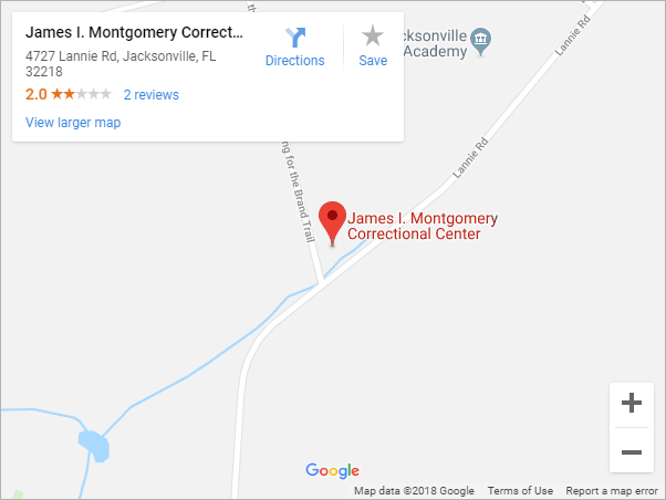Map of the Corrections Facility on Lannie Road