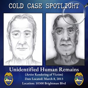 Cold Case Spotlight: Unidentified Human Remains. Date Located: March 8, 2013.