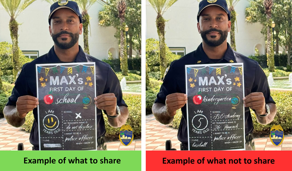 Back-To-School Photo - Example of What To Share / What Not to Share