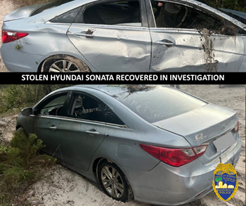 Stolen Hyundai Sonata recovered in investigation