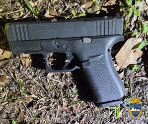 The black firearm was the firearm Jones pulled out during this incident.