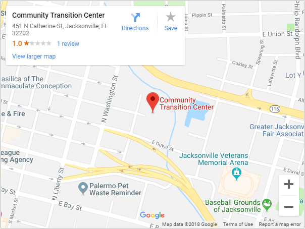 Google Maps screenshot of Community Transition Center